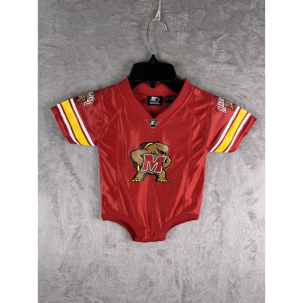 Maryland Terrapins Jersey One-piece Infant Boys 12-18M Red NCAA Football Starter